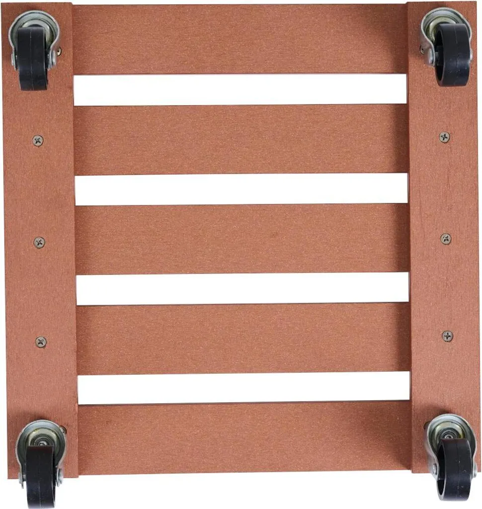 Déplacez vos plantes facilement avec ce support carré en WPC pour balcon - 4