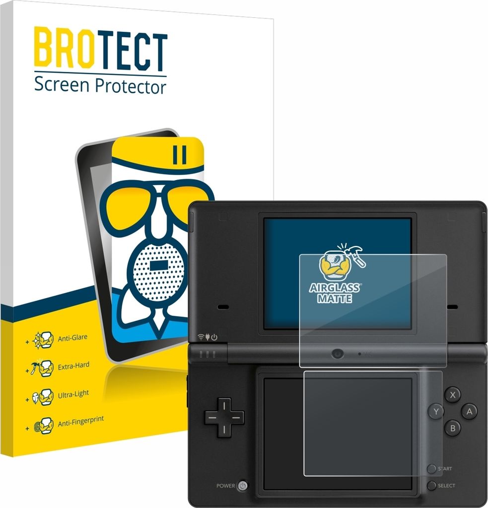 BROTECT Entspiegelungs Schutzglas für Nintendo DSi Schutzfolie Panzer Folie Glas Display Schutz matt