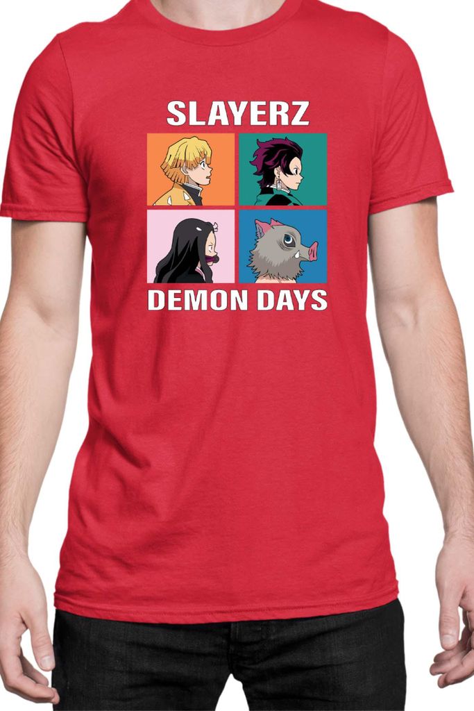 Herren T-Shirt Japan Manga Anime Comics Animation Demon Anime Slayer All Slayerz, Man S / Rot
