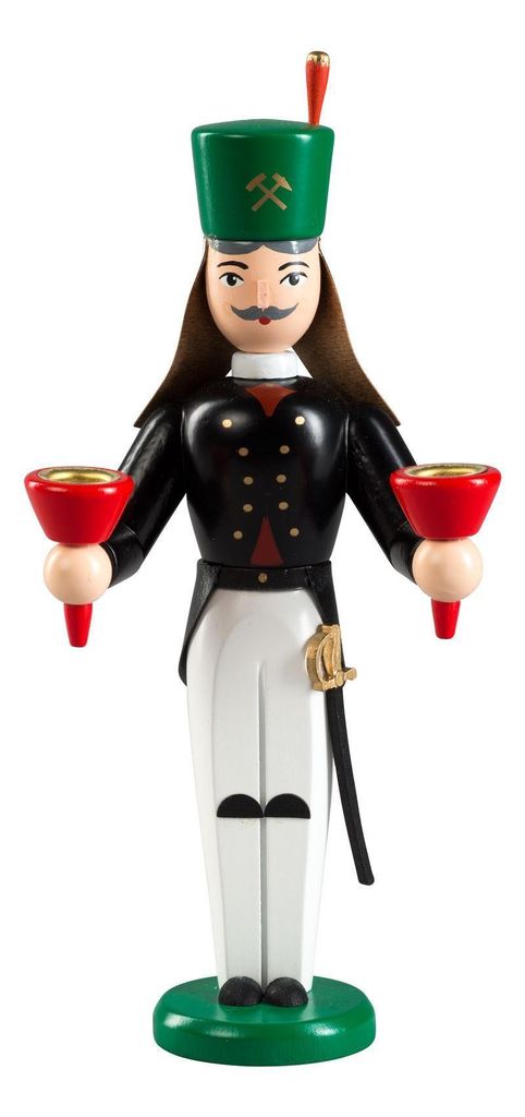 Weihnachtsfigur Bergmann mit Tüllen Höhe 16cm NEU