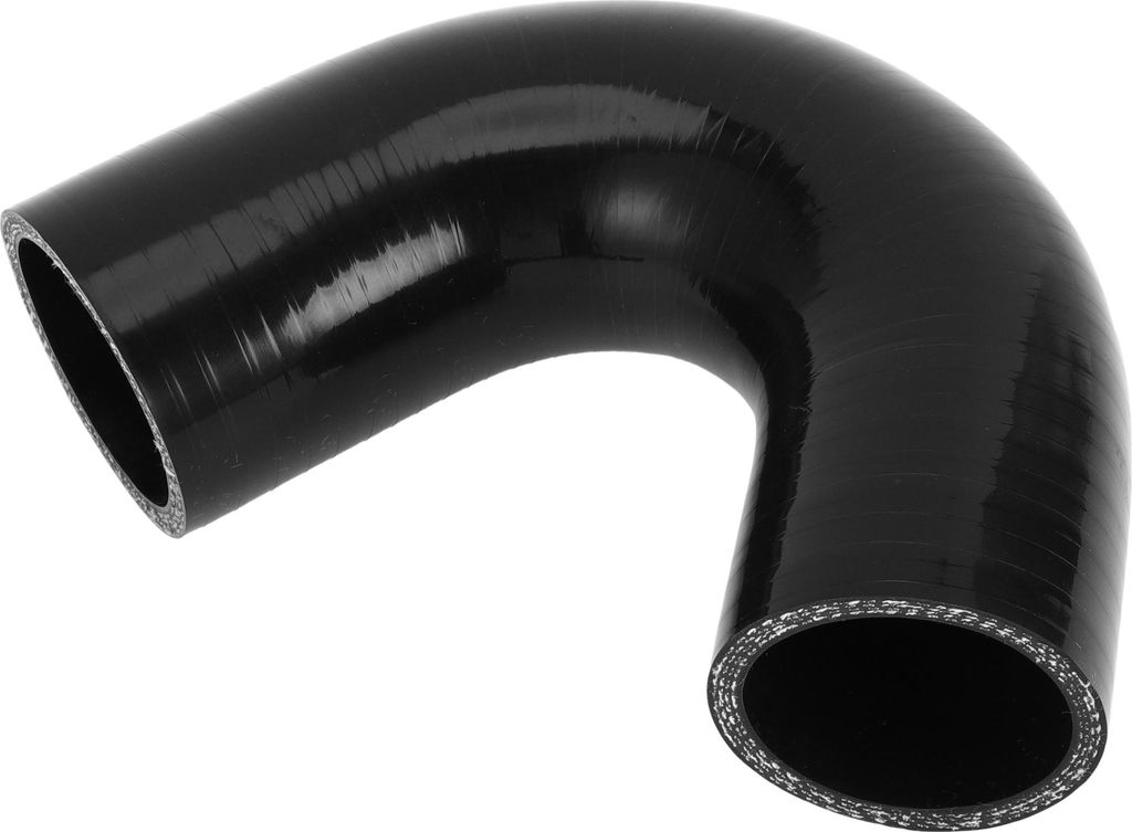 1 Stück 45mm/1,77" ID 90mm/3,54" Länge 135 Grad Schwarzer Autosilikonschlauch Kühlmittelschlauch Universal