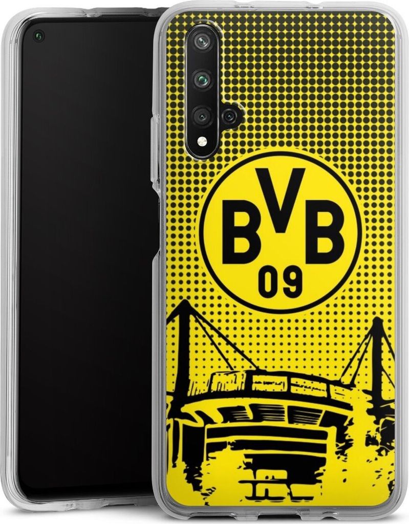 DeinDesign Handyhülle für Huawei Nova 5T Silikon Hülle Case Smartphone Schutzhülle BVB Borussia Dortmund Stadion
