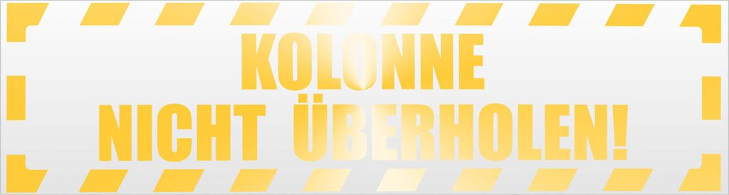 Kiwistar Kolonne Nicht überholen gestreift Magnetschild Schild magnetisch - 45cm Gelb - reflektierend - Magnetfolie für Auto PKW Kfz