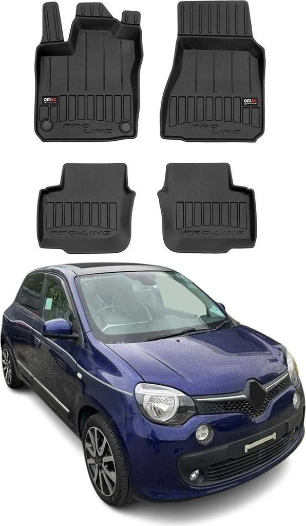 OMAC Gummi Fußmatten für Smart Forfour 2014-2025 Premium TPE Automatten 4tlg
