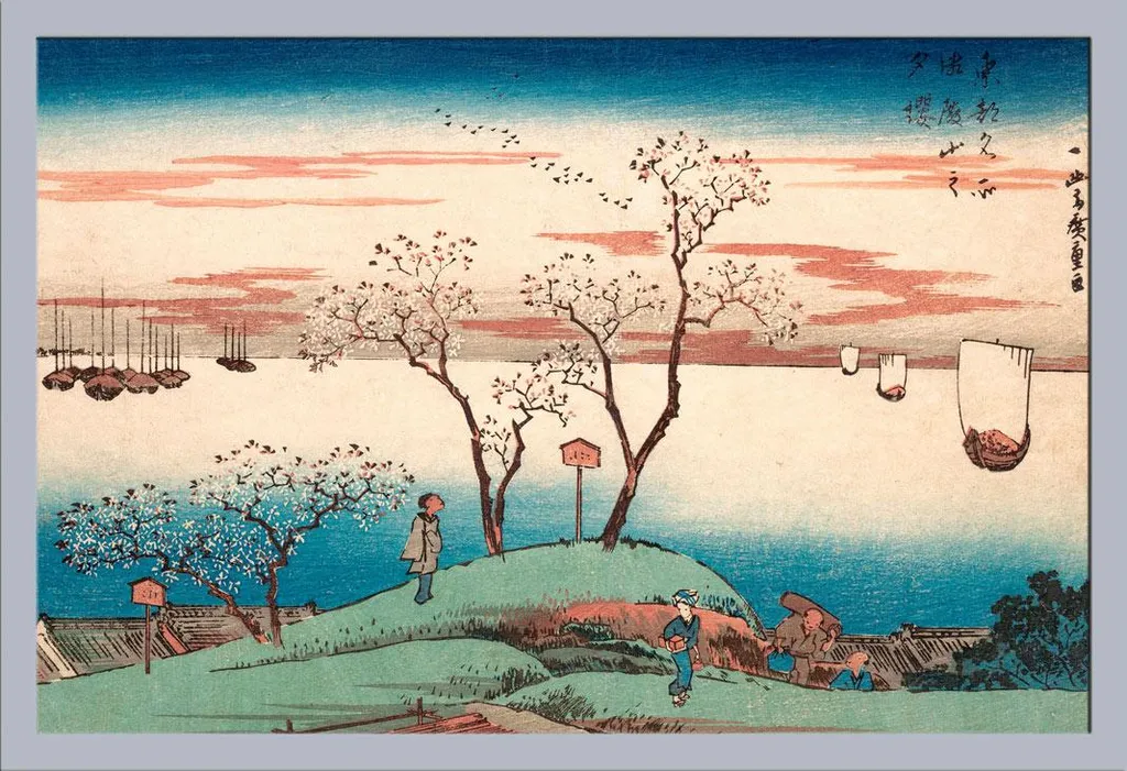 Vuoi un Hiroshige da urlo? Poster Gotengama + Cornice Shinsuke® Argento