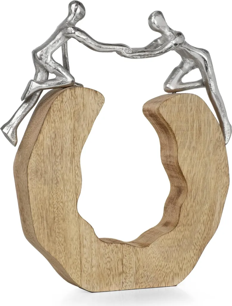 Figurine Porter secours 28,5 cm décorative moderne en bois et résine