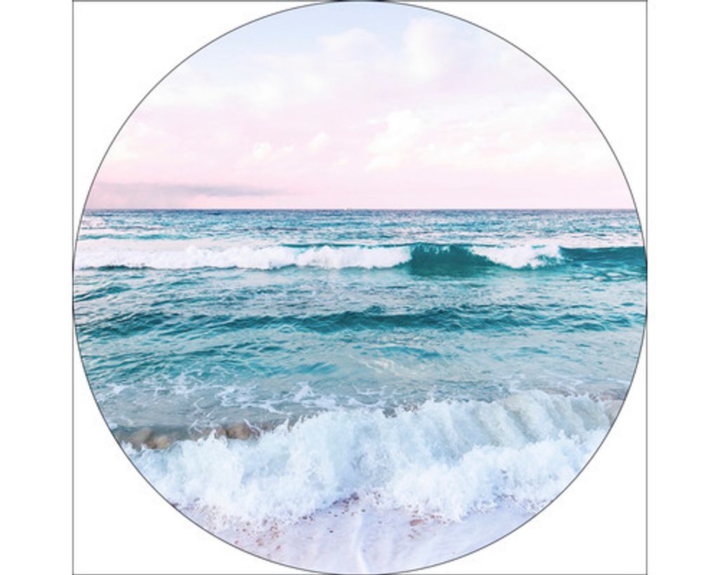 Glasbild Waves Ø 50 cm