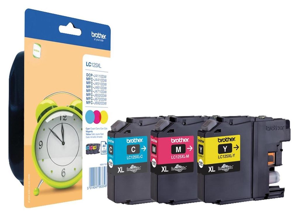 Brother LC125XL Rainbow Pack - Haute capacité Image du produit 