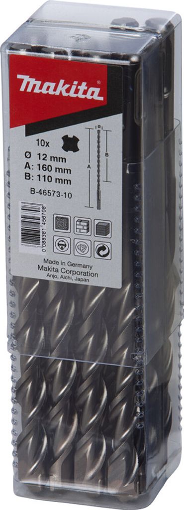 Makita HM Bohrer V-PLUS, Ø 10,0 mm, Länge 110 mm, SDS-plus, 10 Stk.