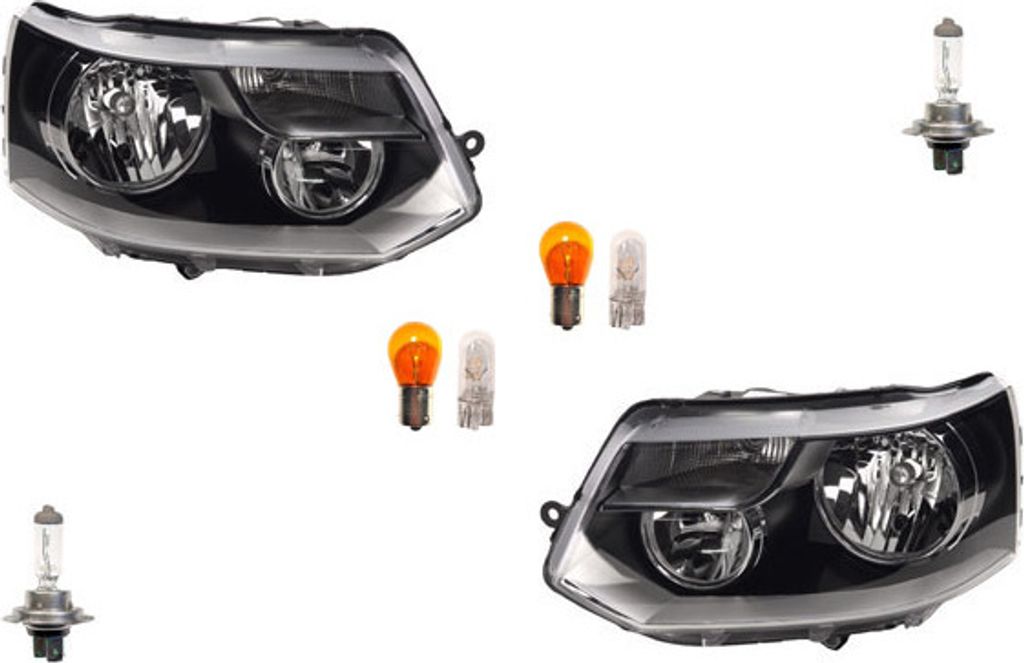 Johns, Scheinwerfer Halogen passend für VW Transporter T5 09- H15 Leuchtmittel Satz L R 7E1941015C 7E1941015AA 7E1941015G 7E1941015J 7E1941015K 7E...