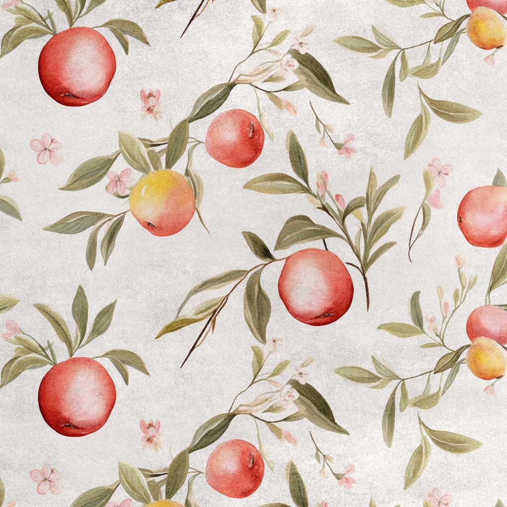 Royal Samt Stoff Polyester Zum Nähen - Motiv Obst - RDX2744
