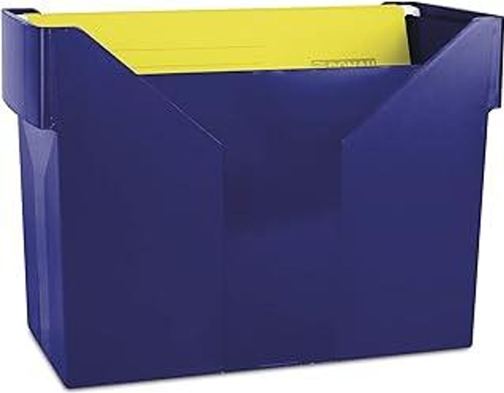 DONAU 7422001PL-18 Hängemappenbox mit 5 Hängemappen Free/ Hängeregister aus Bruchsicherem Kunststoff/ Praktische File Box für Ordner Mappen A4/...