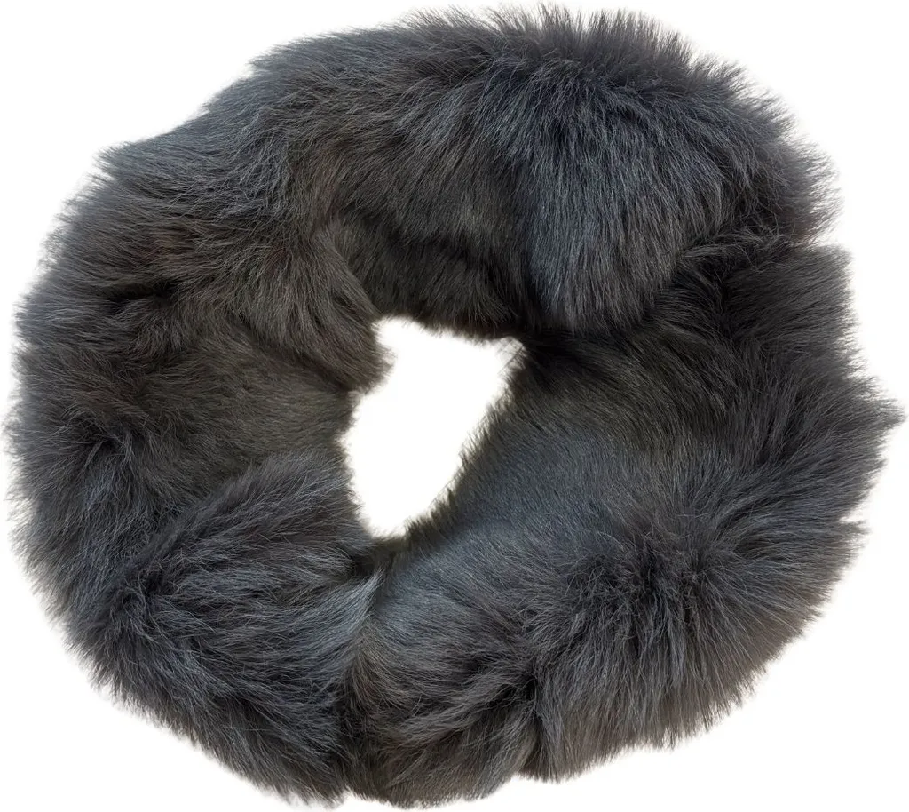 N. Eleven Snood Montone: Scaldacollo Termico Donna 100% Vera Pelle