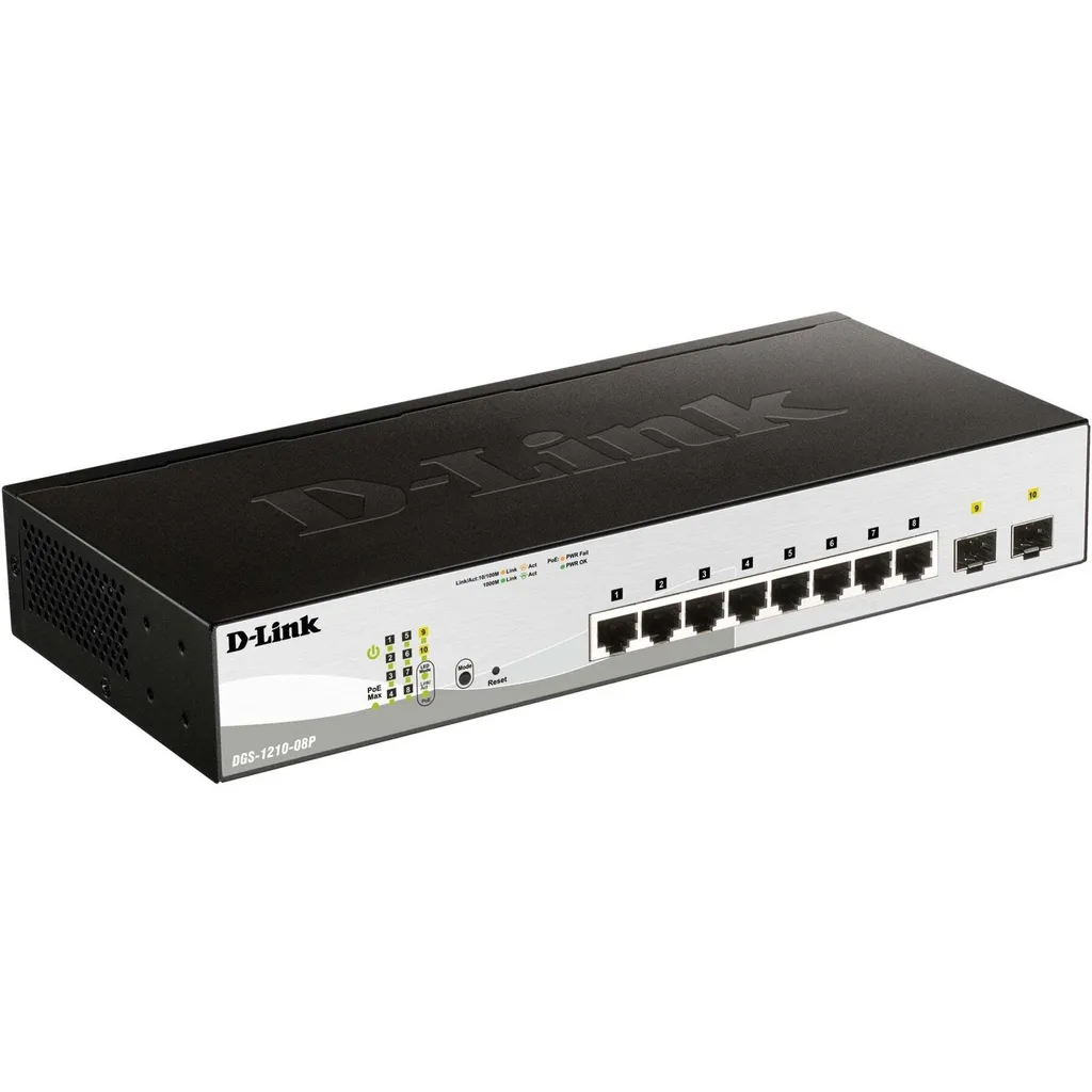 Switch pour caméras de surveillance D-Link DGS-1210-08P 8 ports PoE