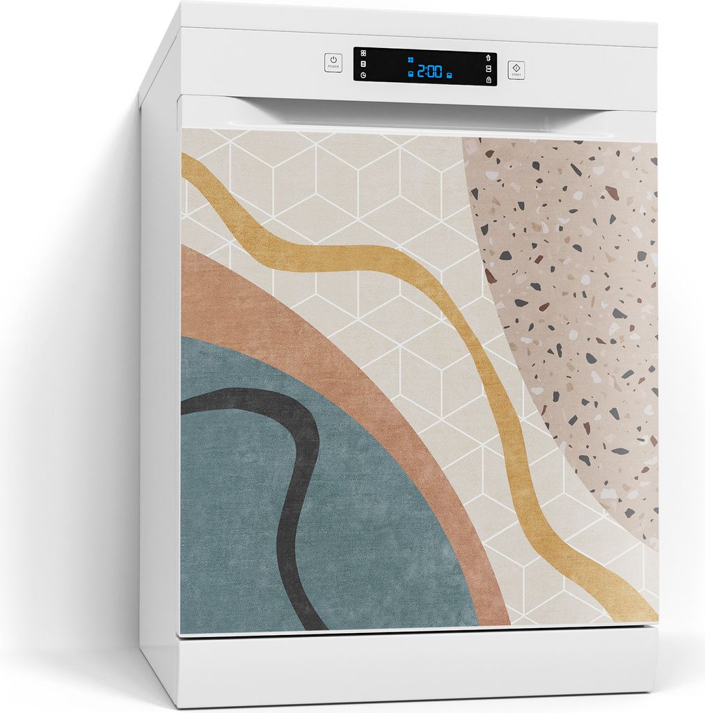 DEQORI Magnetmatte Spülmaschine beschreibbar 60x60 cm 'Moderne Symphonie' Magnetfolie