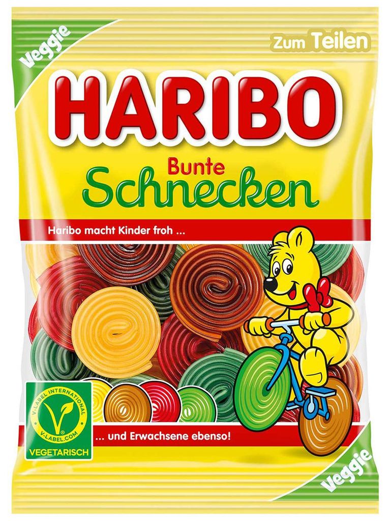 Haribo Bunte Schnecken ovocné žvýkačky se šerbetem v prášku Obrázek produktu 