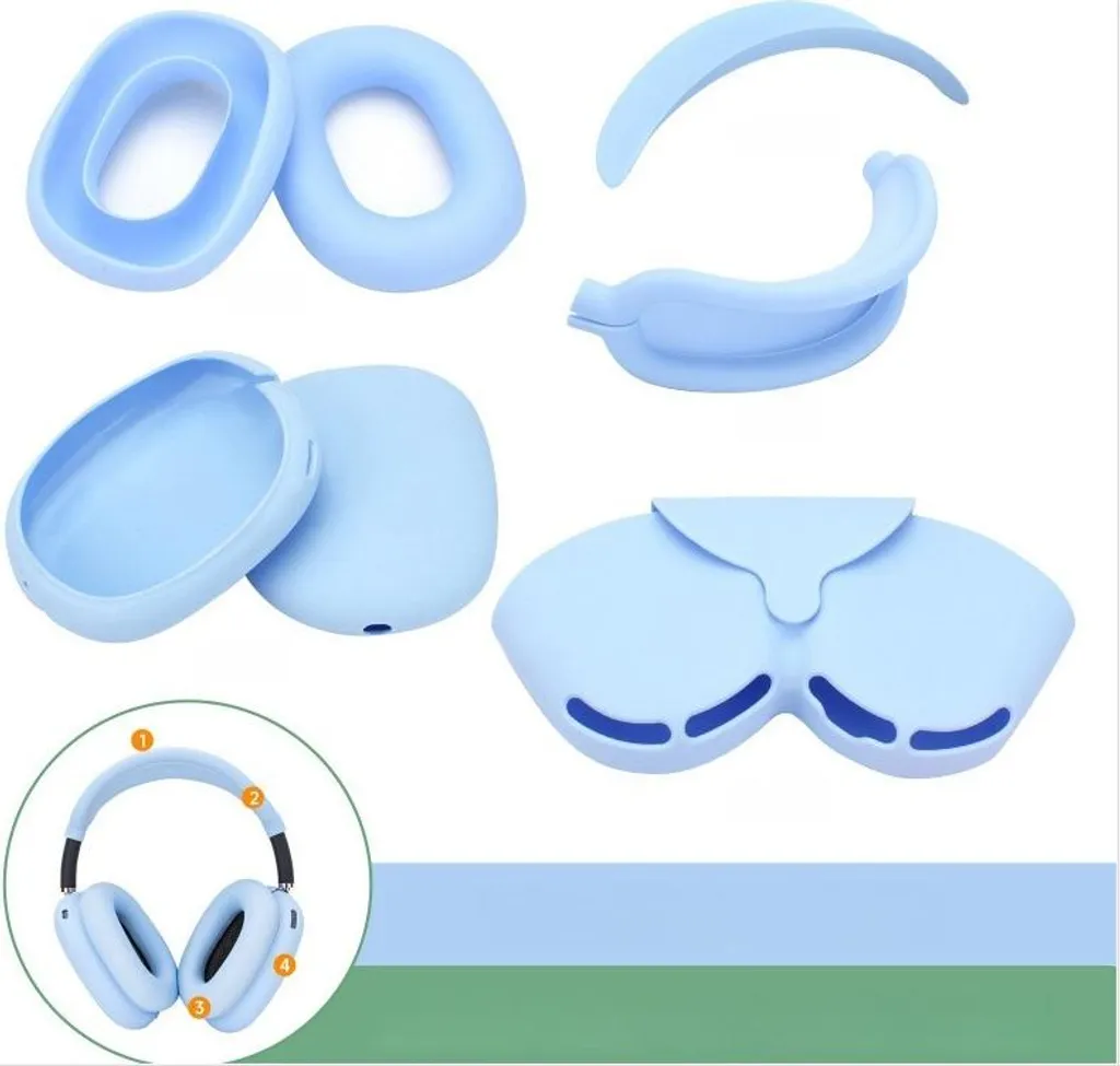 Cover AirPods Max Silicone 5-in-1 Azzurro INF | Protezione Totale