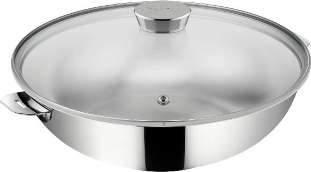 Wok Saltapasta 26 Cm Inox + Couvercle - Salvaspazio+ - Image du produit 