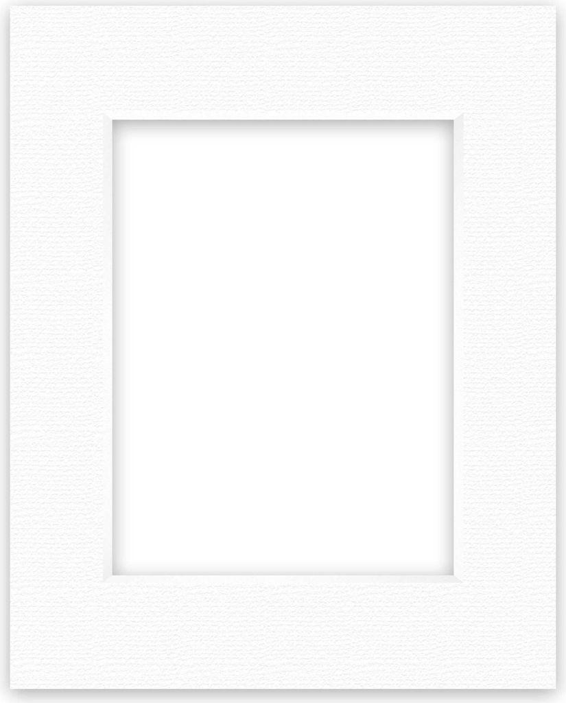 nielsen Conservation Passepartout 2,2 mm, Außenformat 24x30 cm für Bilder 15x20 cm, Polar weiß mit Struktur