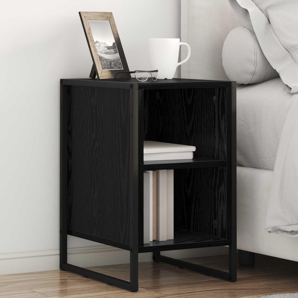 Maison Exclusive - Nachttisch Schwarz Eichen-Optik 39,5 x 30 x 50 cm Holzwerkstoff