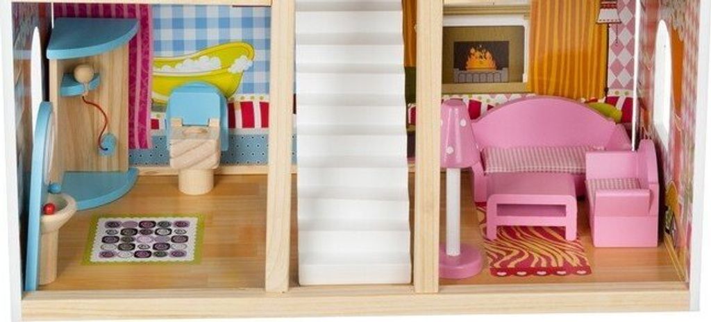 Marke undefinierbar Puppenhaus aus Holz - Villa mit Produktbild 13