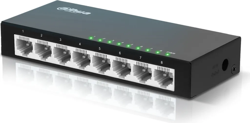Switch Ethernet 8 ports Dahua - Séparateur réseau 10/100 Mbps discret