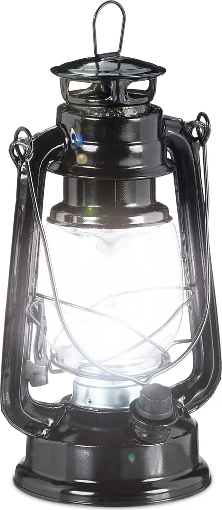 Kit 10 lanternes de camping LED noires pour décoration de table jardin