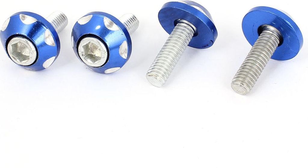 4 St?k Autp Motorad Blau Rund Kappe Sechskant Nut Schrauben Bolzen Zubeh? de DE de