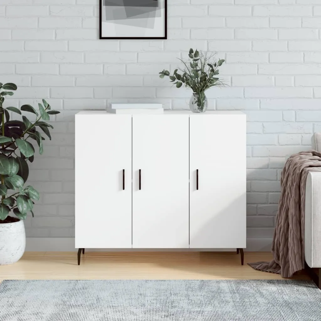 vidaXL Credenza bianca 90x34x80 cm materiale a base di legno