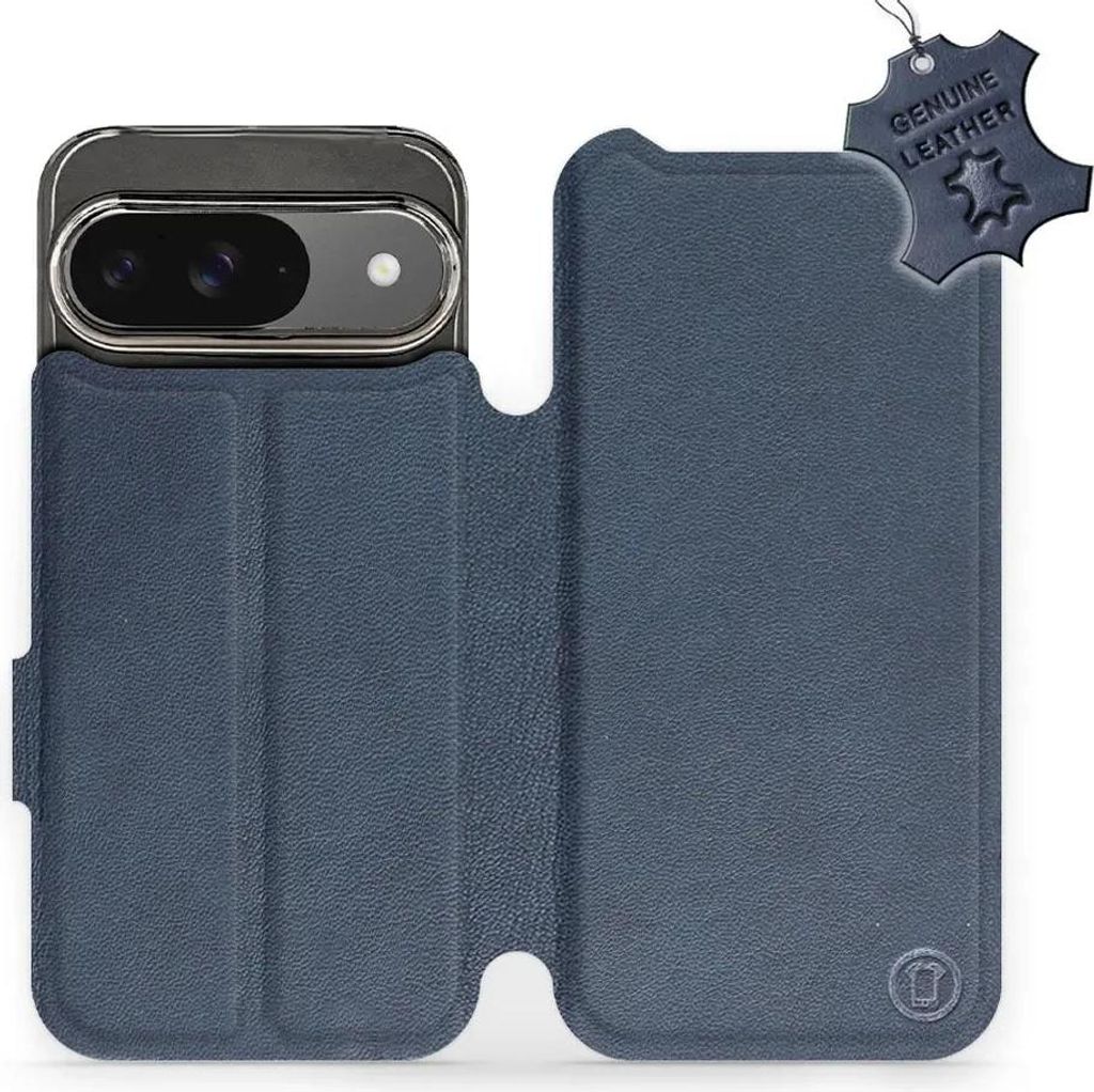 Echtleder Handyhülle für Google Pixel 9, Mobiwear Leather, Dunkelblau