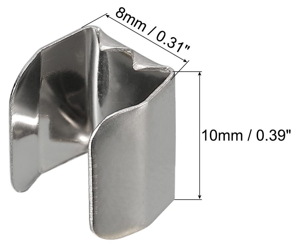 100 Stš¹ck Bandklemmen Umklappen Quetsch Crimp Enden 10x8mm Endkappen Schmuck Verschluss B?ndchen Lederschnur Klemmen fš¹r Schmuckherstellung D...