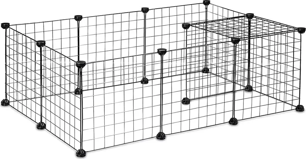 Relaxdays 10024590_754 Recinto per Animali 110x110x72 cm - Argento