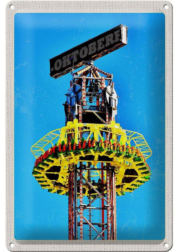 Blechschild Reise 20x30cm München Kirmes Feier