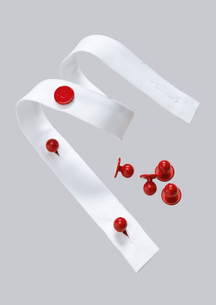 Leiber 6-Loch-Knopfleiste Schwarz – 2 Stück, 65% Polyester/35% Baumwolle, Waschbar Bis 95°C, Ohne Knöpfe