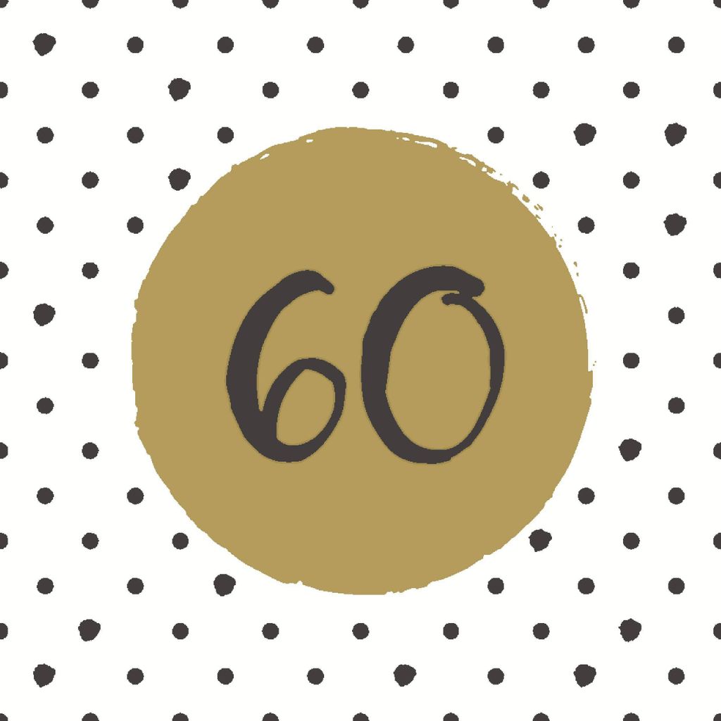 Duni Serviette 60th Happy Birthday 33 x 33 cm - 20er Pack