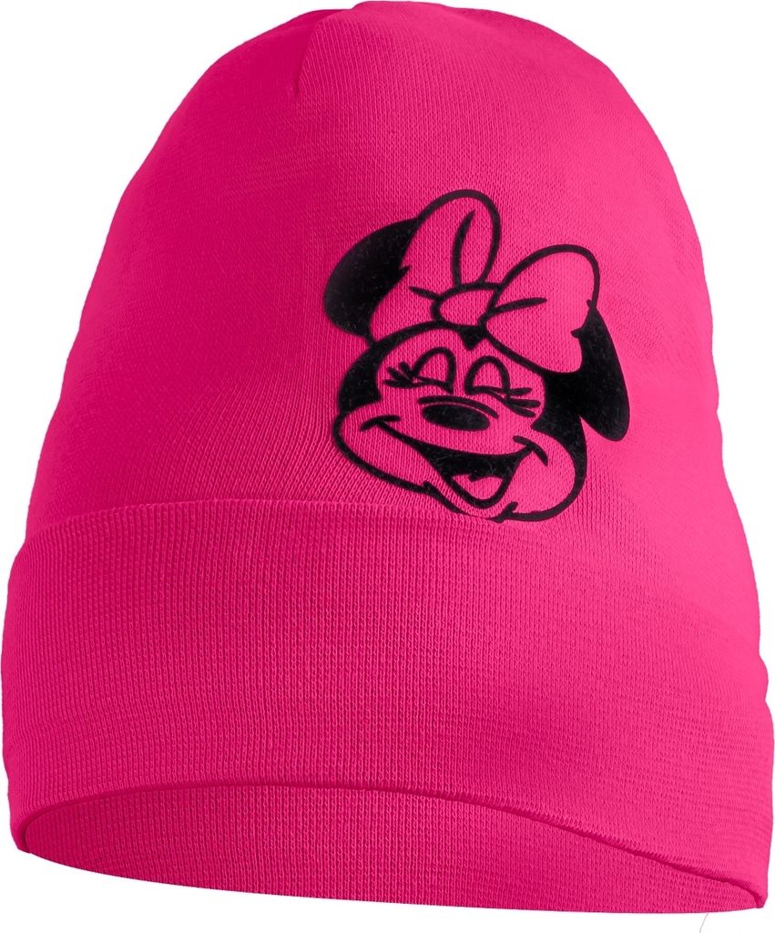 Kinder Beanie Strickmütze Mit Breiter Krempe Feinstrick Mütze Doppelt Gestrickt 54-56 Amaranth