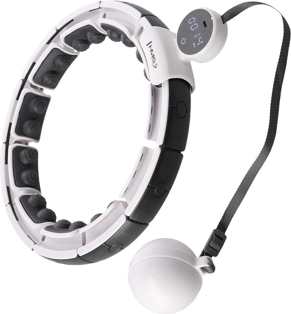 Hula Hop HMS HHM16 avec aimant et poids blanc + compteur Image du produit 