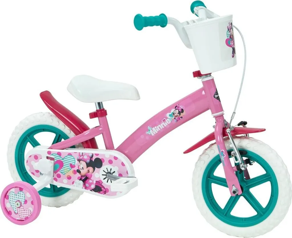Bicyclette Enfant 12 pouces Minnie Disney Rose avec Stabilisateurs
