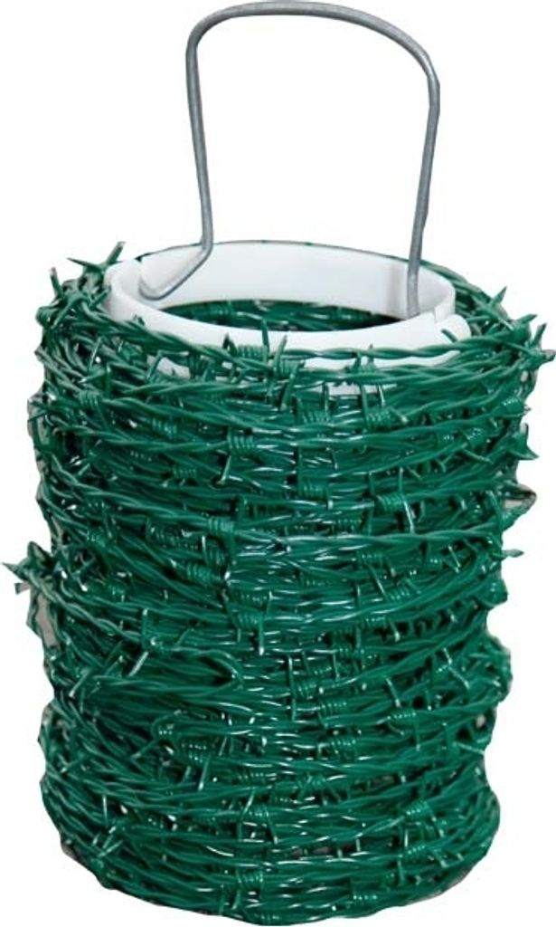 Stacheldraht grün - Draht 2,8 mm - Länge: 200 m