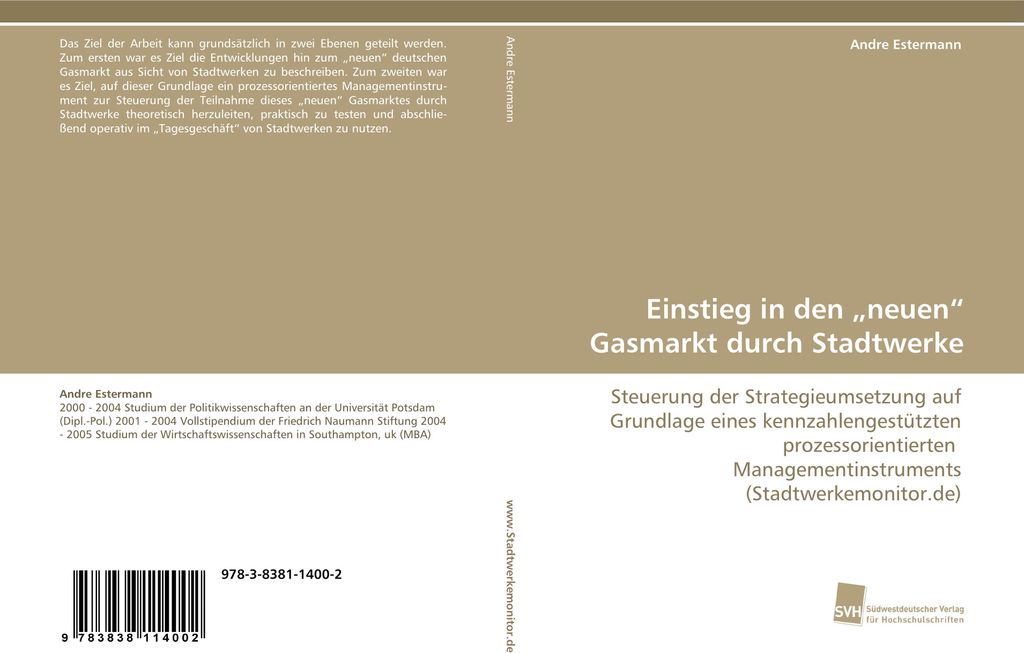 Einstieg in den "neuen" Gasmarkt durch Stadtwerke
