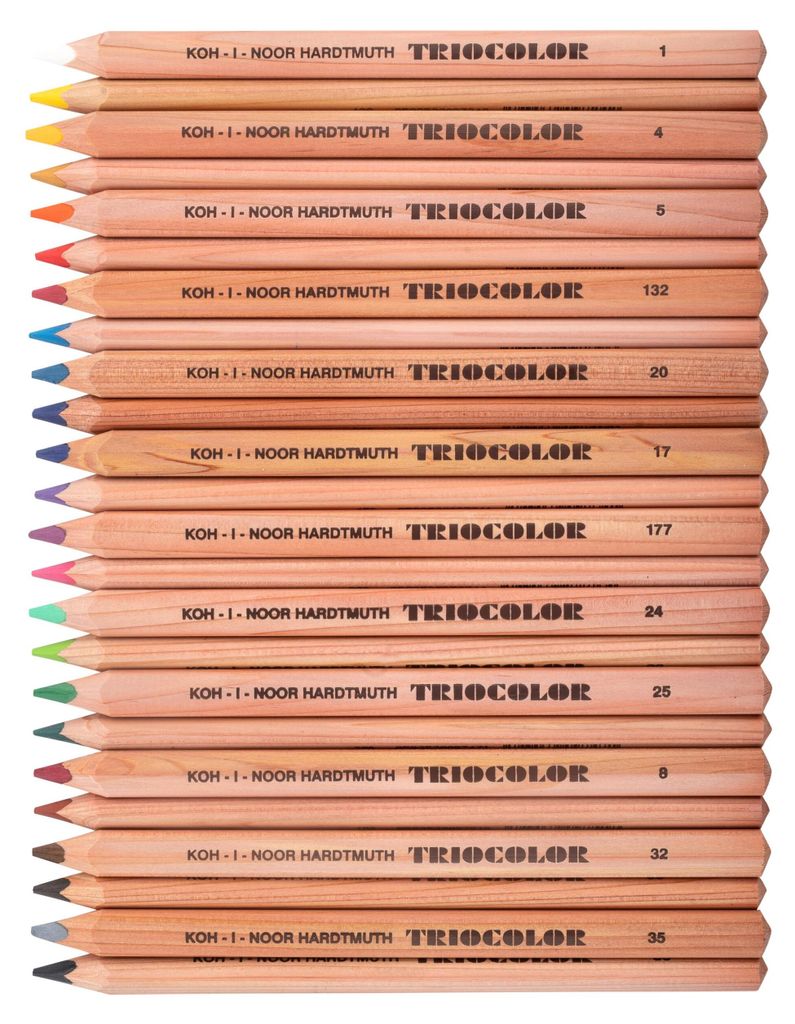 Matite colorate KOH Natura Triocolor Jumbo per artisti 24s Immagine del prodotto 