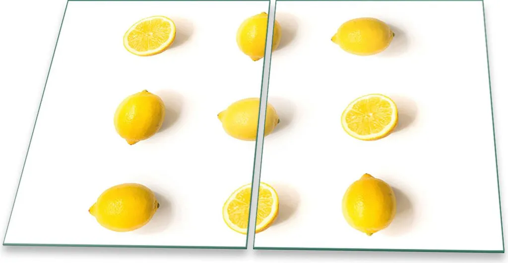 Copri Piano Cottura Vetro Temperato 80x52 cm - Design Frutta Gialla