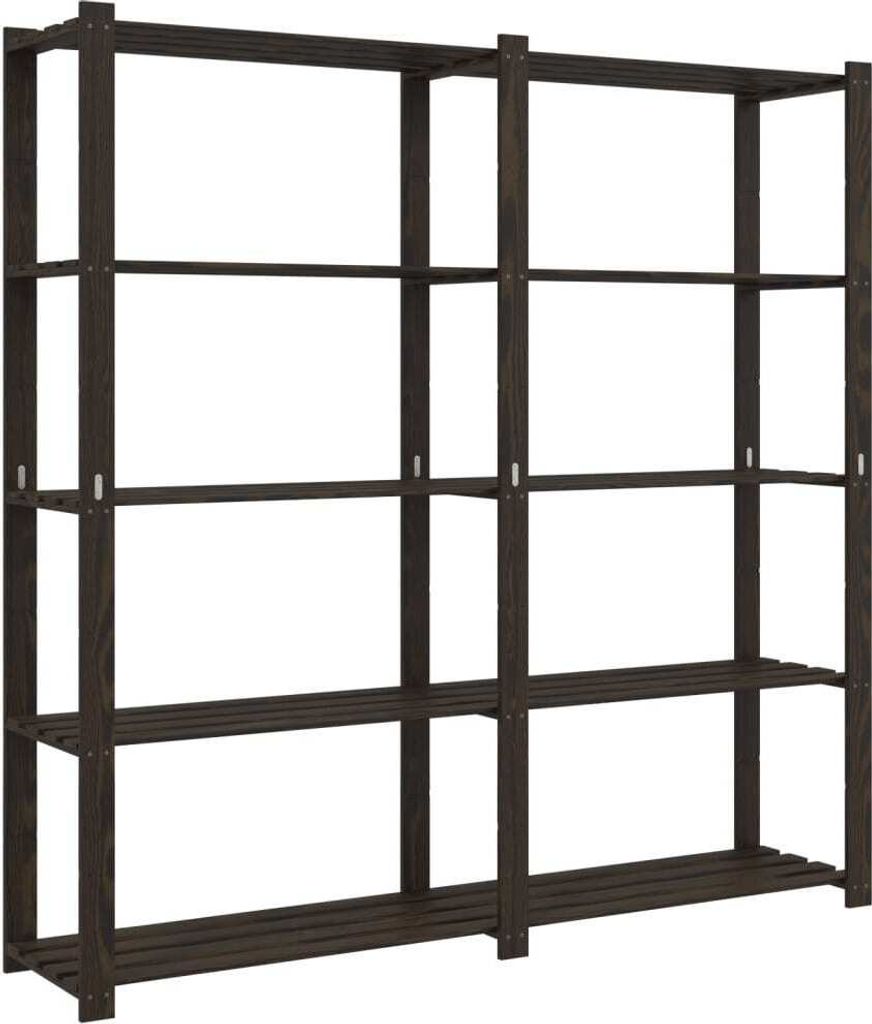 vidaXL Lagerregal mit 5 Böden Schwarz 170x38x170 cm Produktbild 