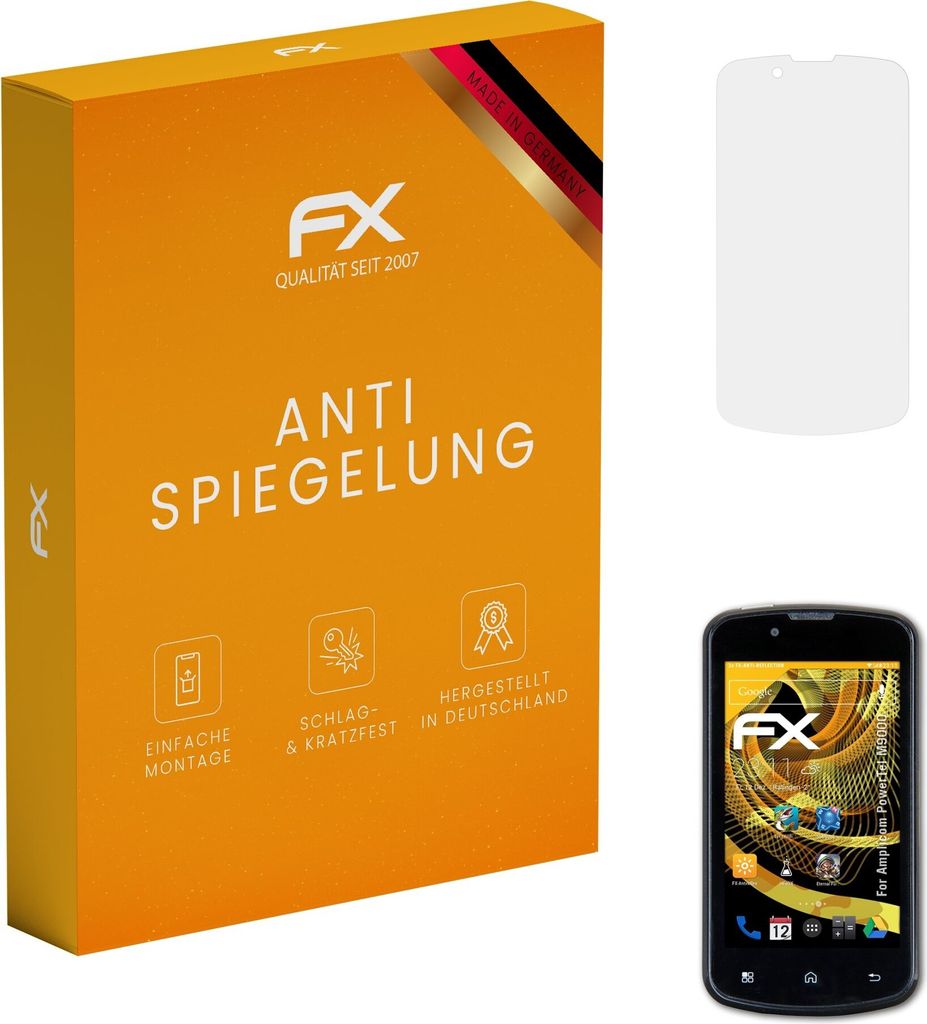 atFoliX FX-Antireflex 3x Schutzfolie kompatibel mit Amplicom PowerTel M9000 Displayfolie