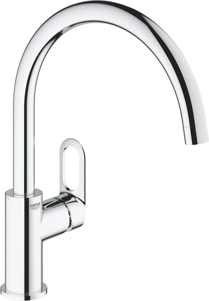 Mitigeur évier Grohe Start Flow cartouche céramique et chrome durable