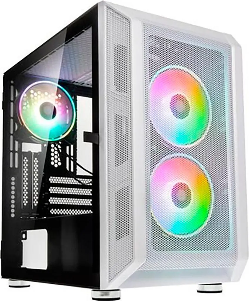 Kolink Citadel Mesh RGB Custodia Micro-ATX - bianco