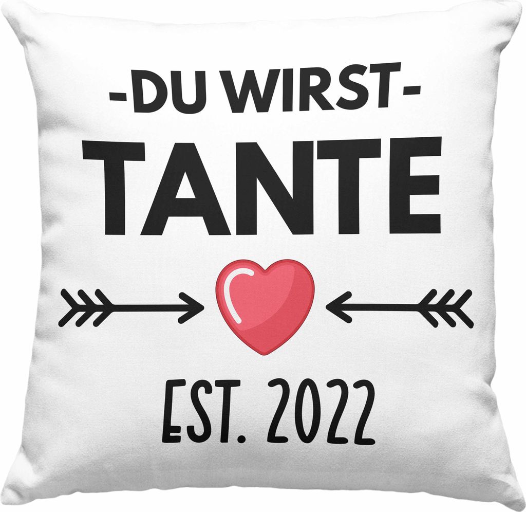 Trendation - Onkel Du Wirst Onkel 2022 Geschenk Schwangerschaft Verkünden Onkel Überraschung Baby Deko-Kissen mit Füllung 40x40 (Blau)