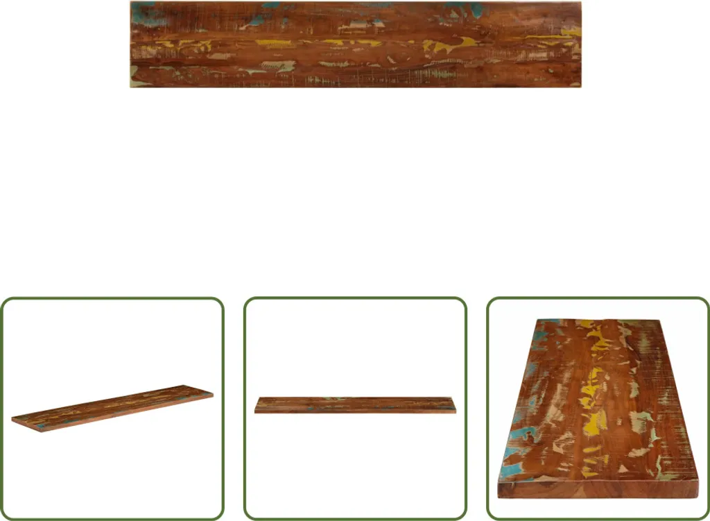 Top in Legno Massiccio Antico 160x40 cm - Eccellenza The Living Store