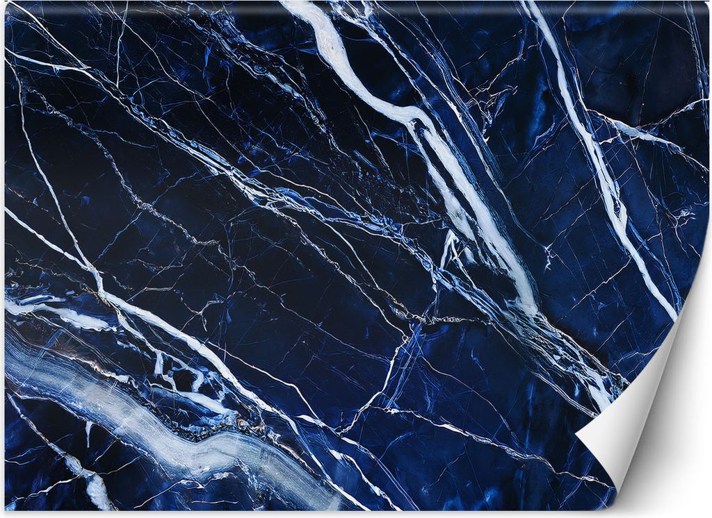 Vlies fototapete Blau Weiß Marmor Textur 100x70 cm Feeby Blau inkl. Kleber einfache Montage