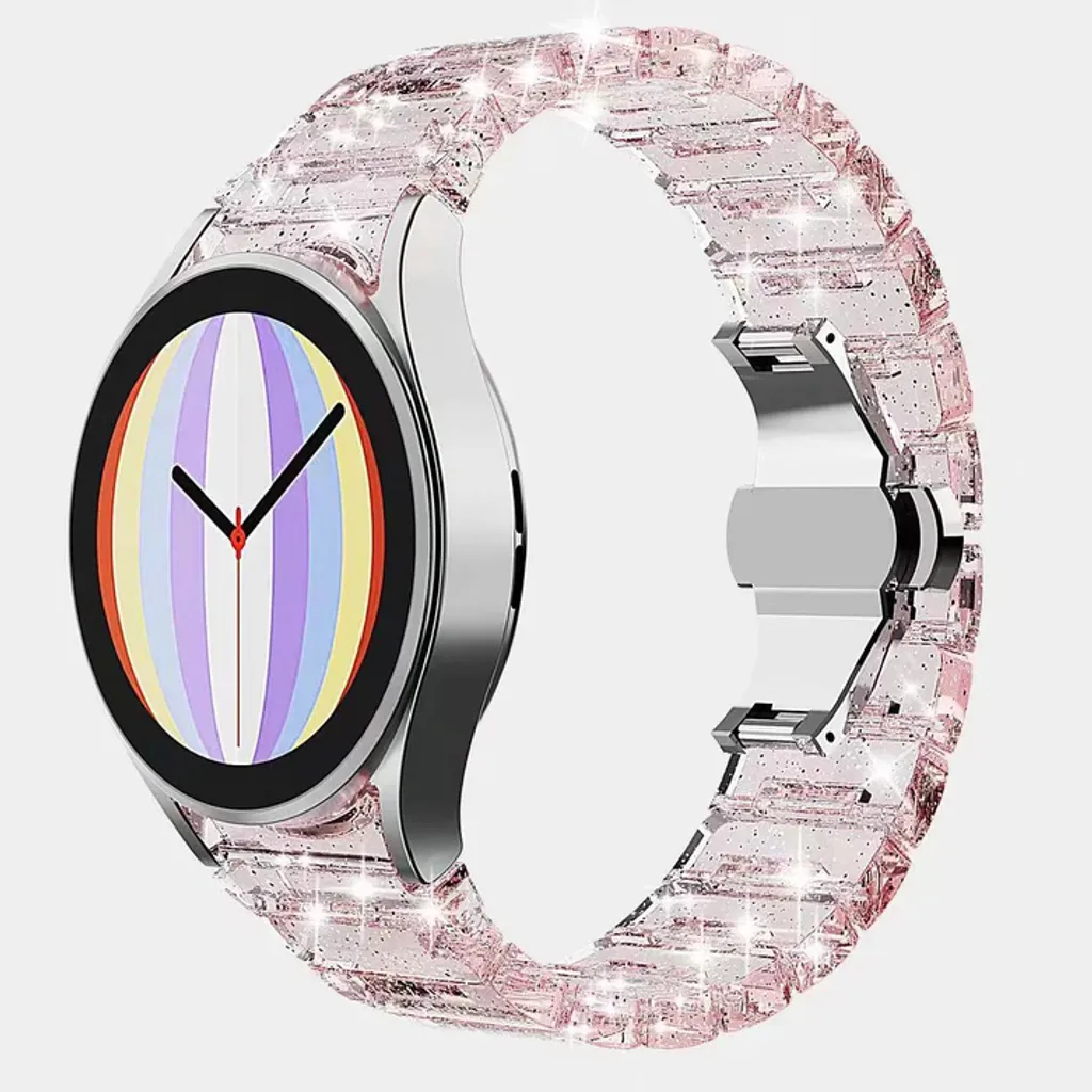 Bracciale SYSTEM-S PC 20mm Rosa Glitter per Galaxy Watch 5/4 - Qualità